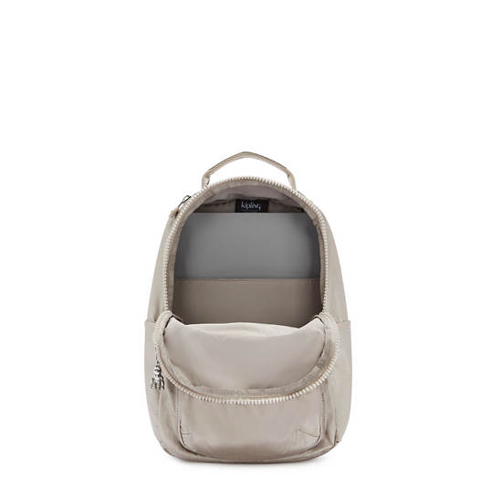 Metal Kipling Seoul Small Metallic Tablet Backpacks | 098675QTE