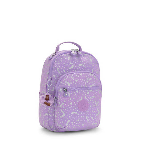 Metal Kipling Seoul Small Printed Tablet Backpacks | 760589IEU