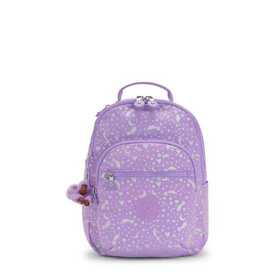 Metal Kipling Seoul Small Printed Tablet Backpacks | 760589IEU