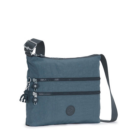 Navy Grey Kipling Alvar Crossbody Bags | 364781GVB