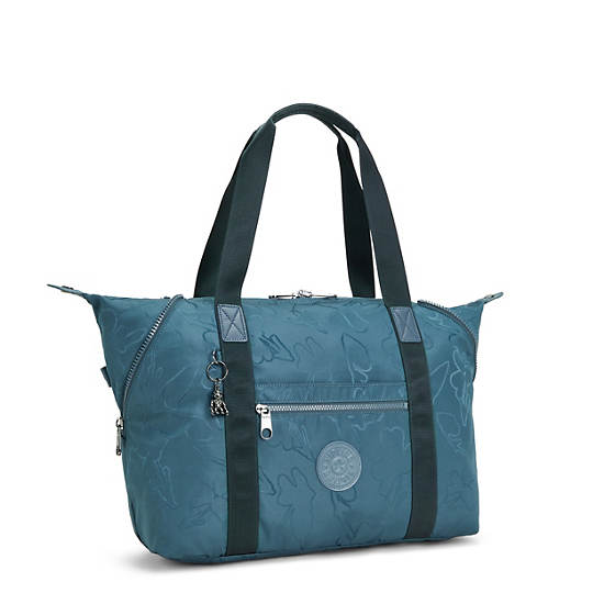 Navy Grey Kipling Art Medium Fashion Tote Bags | 516807IHM