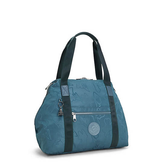 Navy Grey Kipling Art Medium Fashion Tote Bags | 516807IHM