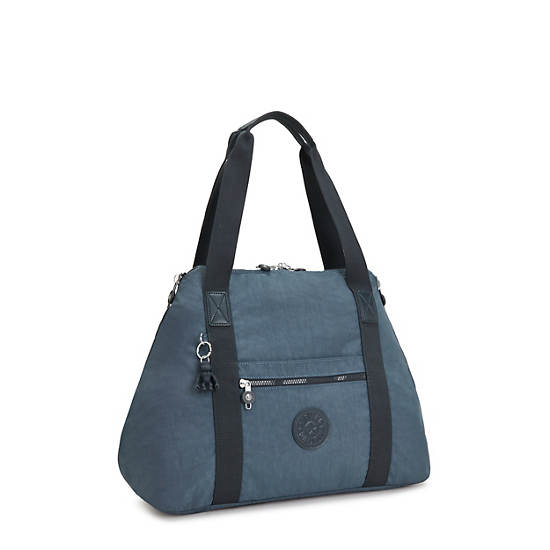 Navy Grey Kipling Art Medium Iconic Tote Bags | 280154ESC