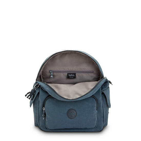 Navy Grey Kipling City Pack Small Backpacks | 582709VOB