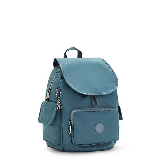 Navy Grey Kipling City Pack Small Classic Printed Backpacks | 972401WRC