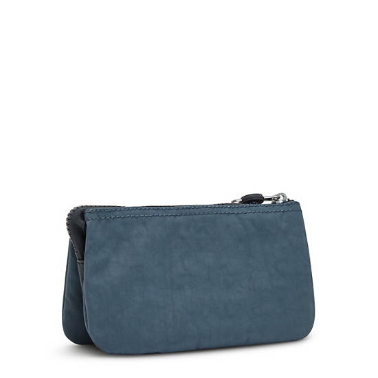 Navy Grey Kipling Creativity Large Pouches | 085791AZS