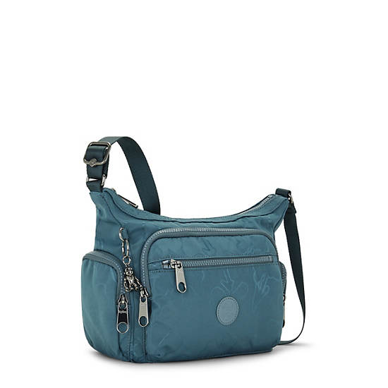 Navy Grey Kipling Gabbie Small Printed Crossbody Bags | 523094SUT