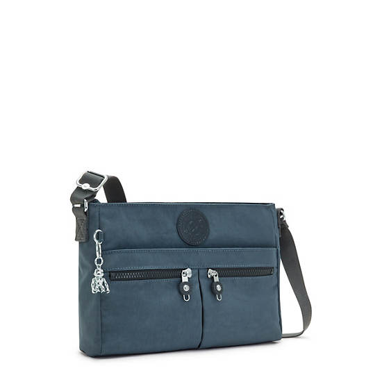 Navy Grey Kipling New Angie Crossbody Bags | 183069HEL