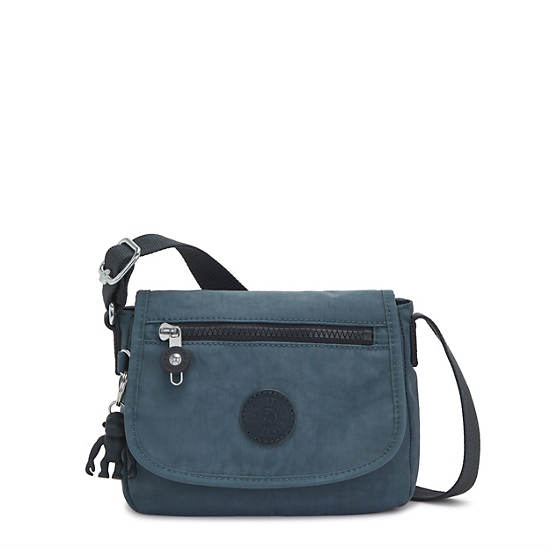 Navy Grey Kipling Sabian Crossbody Mini Bag | 257641DMI