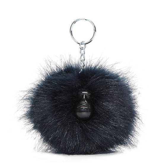 Navy Kipling Pompom Monkey Keychain Accessories | 945317UZY