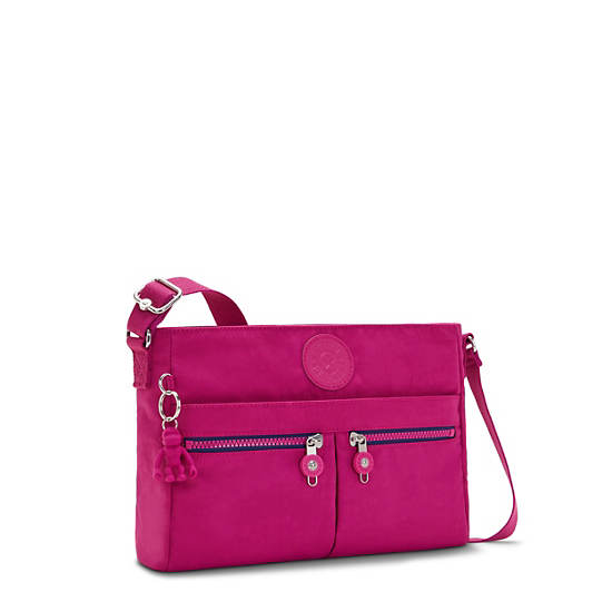 Pink Fuchsia Kipling New Angie Fashion Crossbody Bags | 357814OUW