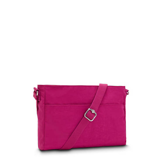 Pink Fuchsia Kipling New Angie Fashion Crossbody Bags | 357814OUW