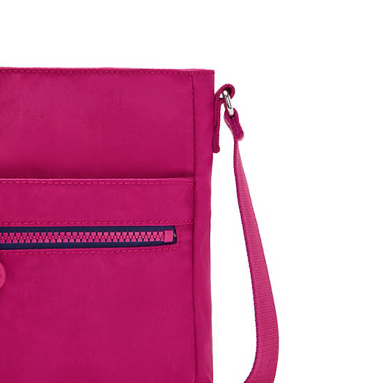 Pink Fuchsia Kipling New Angie Fashion Crossbody Bags | 357814OUW