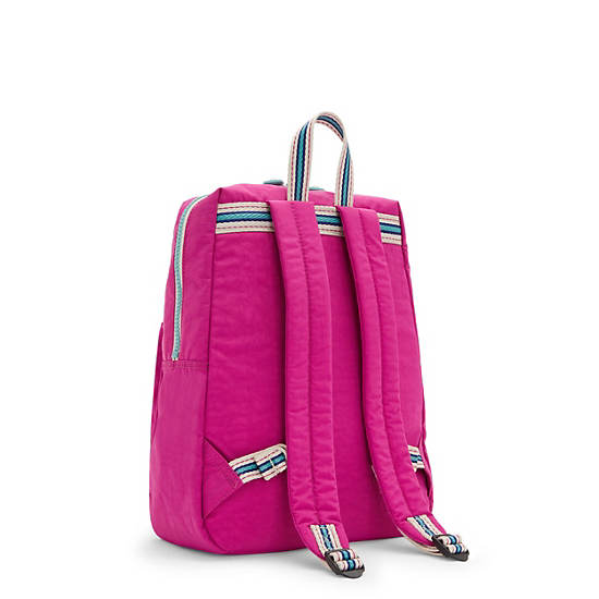 Pink Fuchsia Kipling Rylie Backpacks | 851270YCH