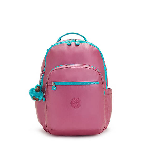 Pink Metal Kipling Seoul Large Metallic 15\