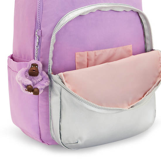 Purple Kipling Seoul Large Iconic 15