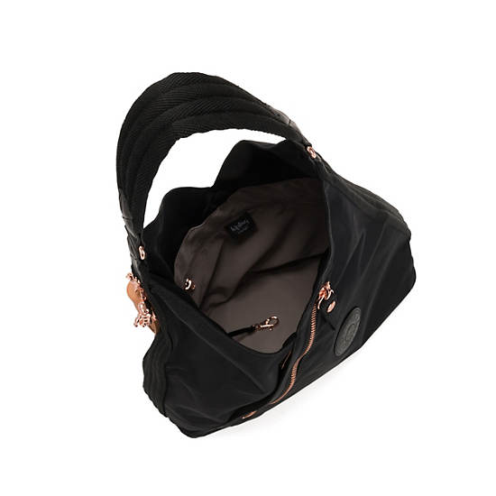 Rose Black Kipling Olina Shoulder Bags | 062539MPD