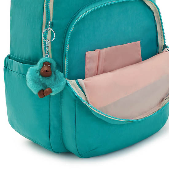 Turquoise Kipling Seoul Large Iconic 15