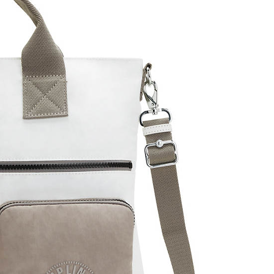 White Kipling Jong Tote Bags | 723568NKZ