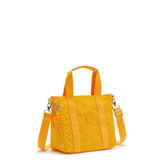 Yellow Kipling Asseni Mini Printed Tote Bags | 538741EAJ