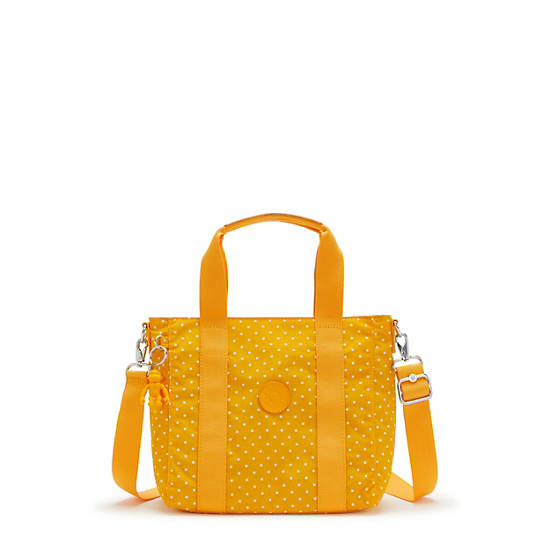 Yellow Kipling Asseni Mini Printed Tote Bags | 538741EAJ