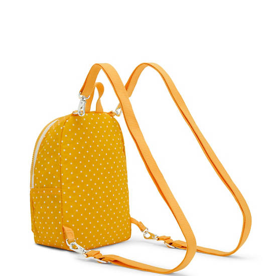 Yellow Kipling Curtis Compact Printed Convertible Backpacks | 902387XHB