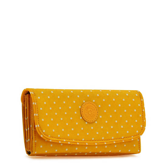 Yellow Kipling Money Land Printed Snap Handbag | 132587WZV