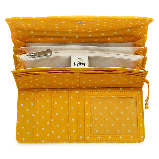 Yellow Kipling Money Land Printed Snap Handbag | 132587WZV